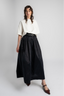 LONG SILK SKIRT BLACK