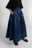 LONG SILK SKIRT BLUE