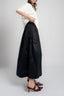 LONG SILK SKIRT BLACK