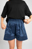 MINI SILK SHORTS BLUE