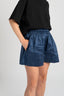 MINI SILK SHORTS BLUE